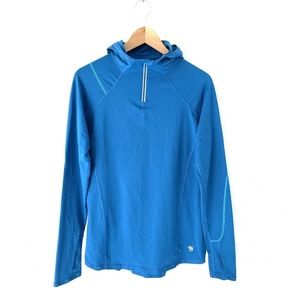 MOUNTAIN HARDWEAR 1/4 Zip hooded Activewear Athletic Pullover Top L
